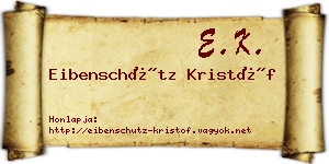 Eibenschütz Kristóf névjegykártya